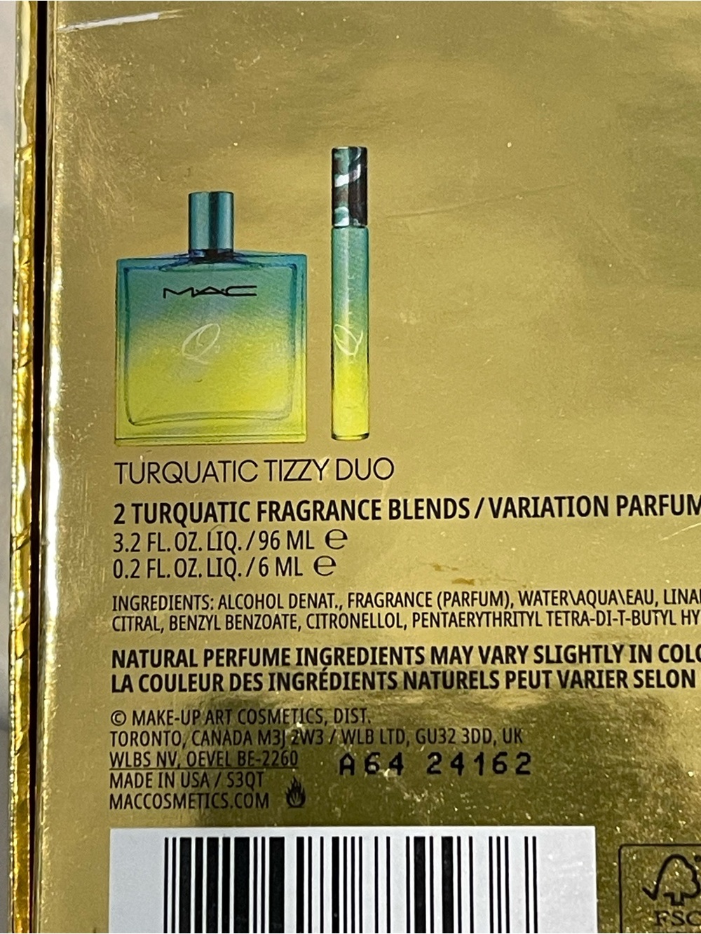 MAC Cosmetics Turquatic Duo Set in Teal and Yellow-Green - Picture 4 of 4